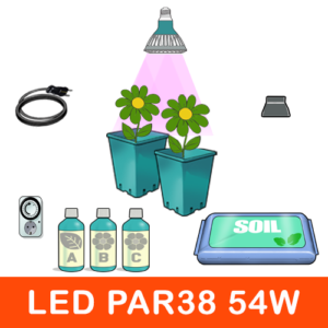 Kit Coltivazione PAR 38 54W Agro - 1/2 Piante